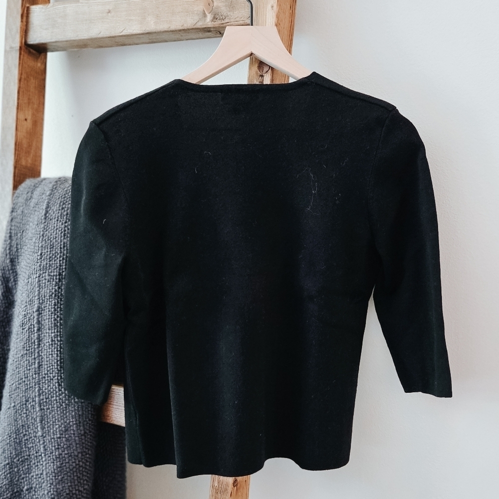 Vintage Hampshire Studio Black Button-Front Cardigan (Size M) - Picture 5 of 5